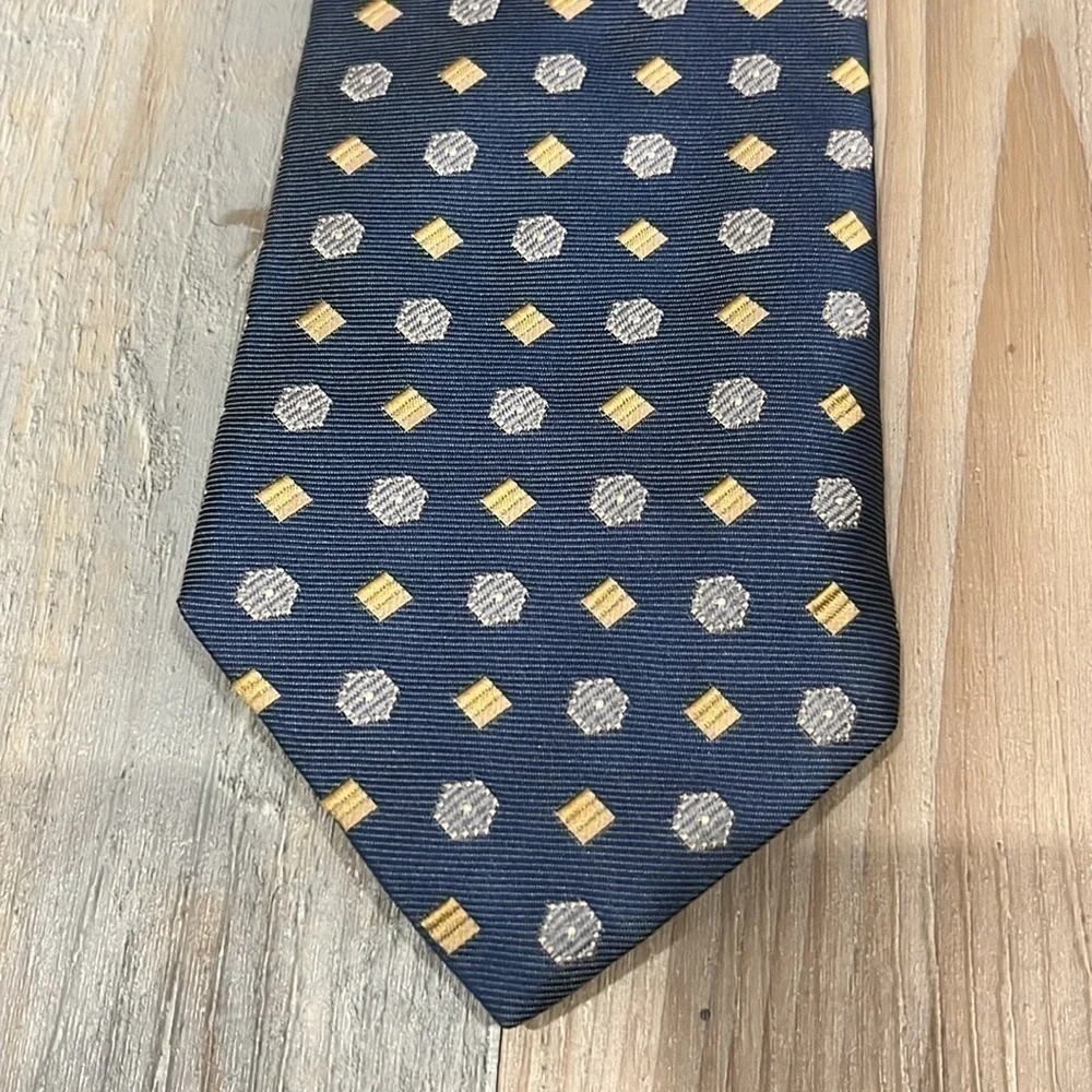 Tommy‎ Hilfiger Men's Blue Cream Geometric DesignW4